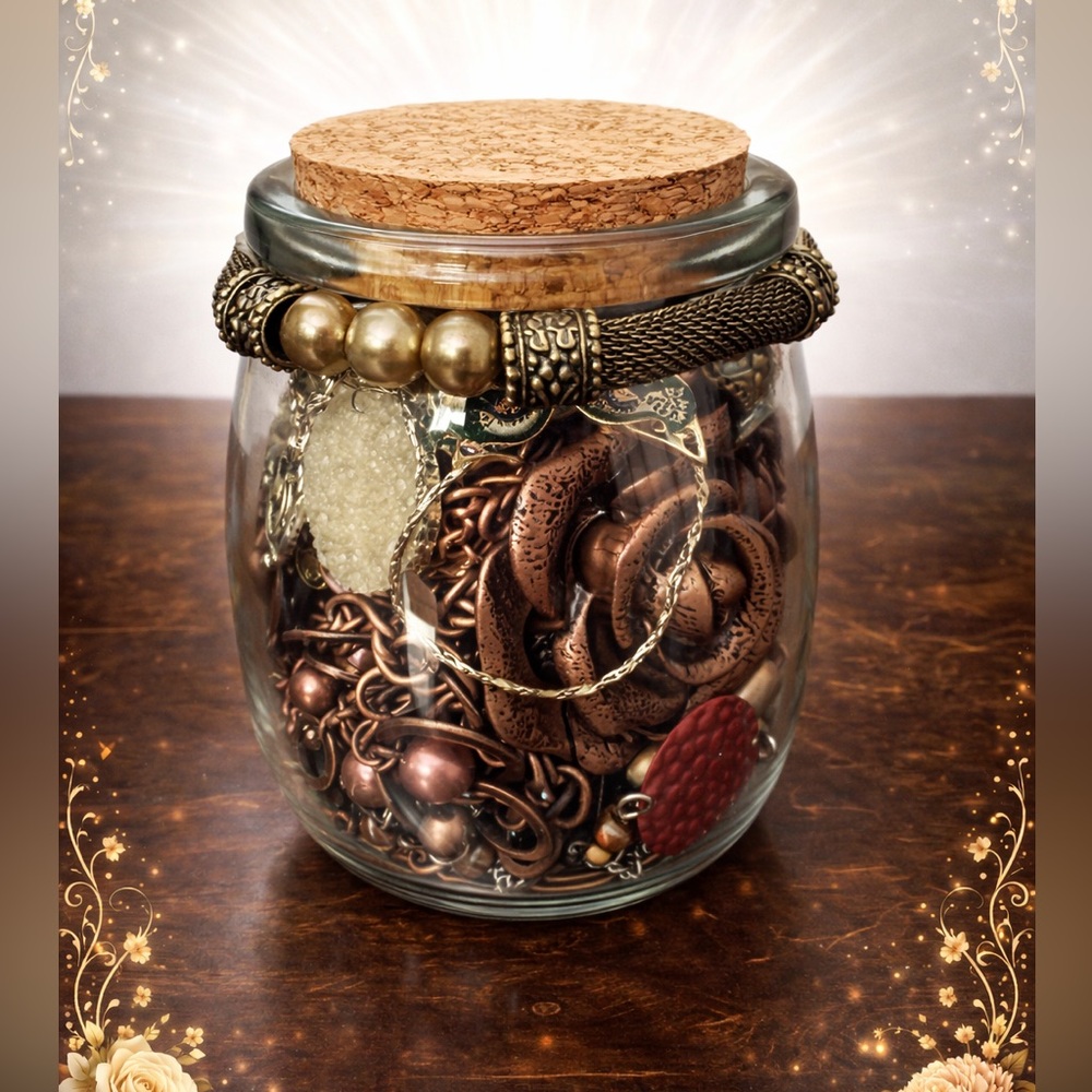 “Bronze Beauty” Small Mystery Jewelry Jar